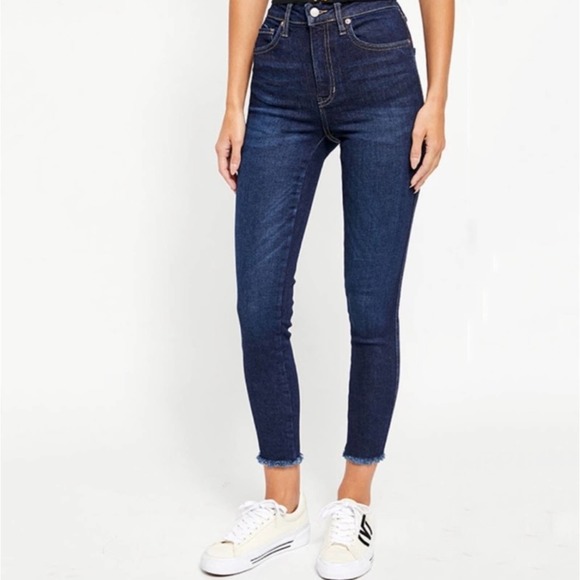 Free People Raw High Rise Jeggings Deep Indigo 27 - Picture 7 of 7